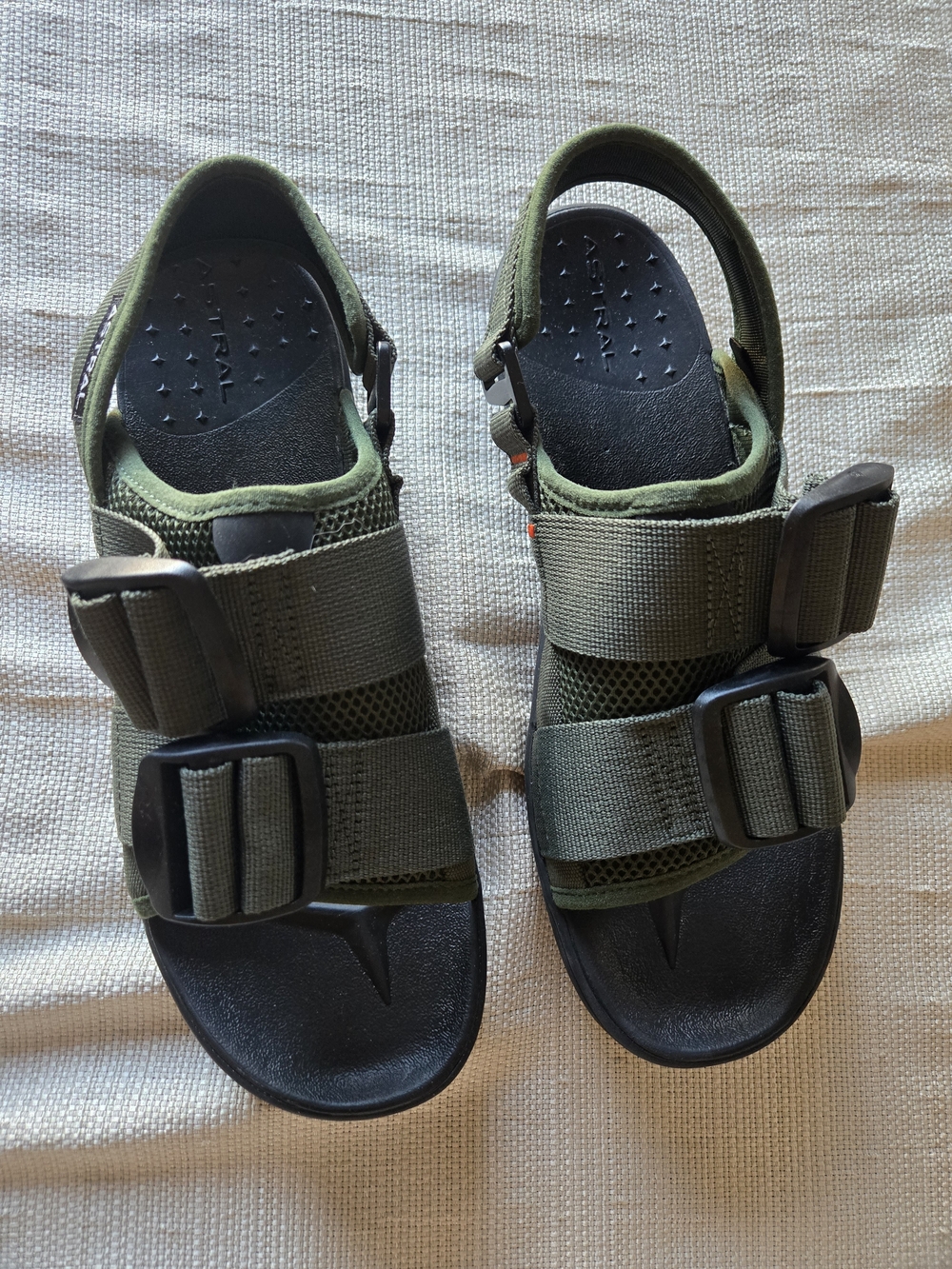 Men's Olive Green Sport Sandals with Dual Straps